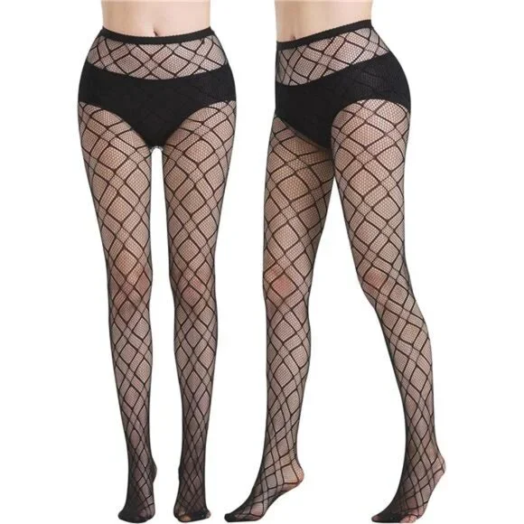 4 Women's Patterned Tights Stockings Pantyhose for Halloween Cosplay Party - Picture 2 of 5